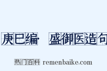 庚巳编·盛御医造句是什么意思的图片